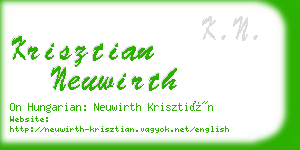 krisztian neuwirth business card